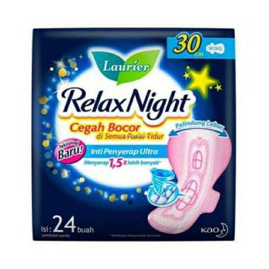 Promo Harga Laurier Relax Night 30cm 24 pcs - Blibli