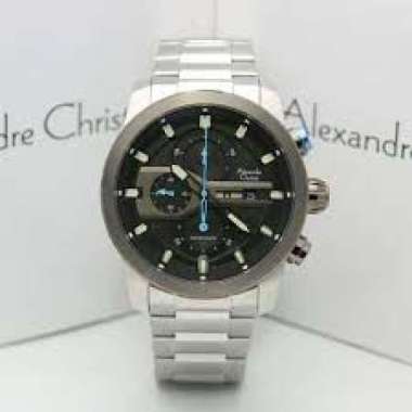 Jam Tangan Pria Alexandre Christie AC 6559 MCLBRBA Chronograph - Alexander Christie AC6559 - Jam Tangan Pria Luxury - Smartwatch Silver List Biru Silver