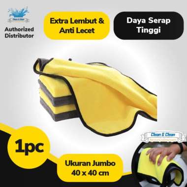 Kain Lap Microfiber 40x40 cm Premium Tebal 600 GSM Dua Sisi
