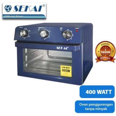 SEKAI AIR FRYER OVEN AFO 220 2 IN 1 22 LITER 400WATT AFO220 LOW WATT biru