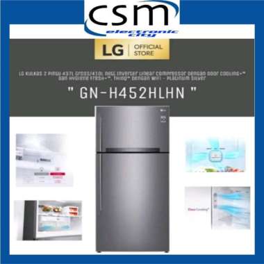 LG GN-B422SQCL Kulkas 2 Pintu - Abu-abu [Inverter Linear Compressor] Abu - abu