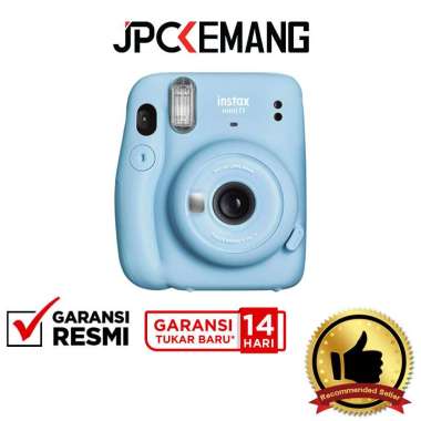 JPC KEMANG Fujifilm Instax Mini 11 / Fuji Instax Mini 11 Kamera Instax GARANSI RESMI Sky Blue