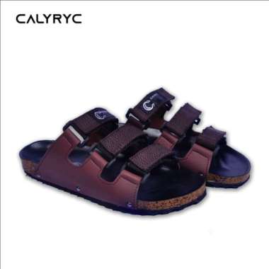 Sandal Casual Pria Original Local Brand Synthetic Webbing Terbaru 2021 39 Cokelat