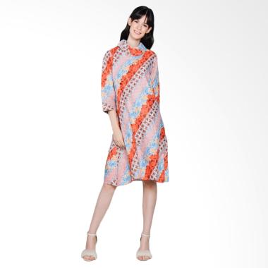 Jogja Batik Aulia Midi Dress Batik - Orange