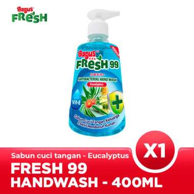 Bagus FRESH 99 Antibacterial Hand Wash Botol 400 ml - Eucalyptus - Sabun Cuci Tangan