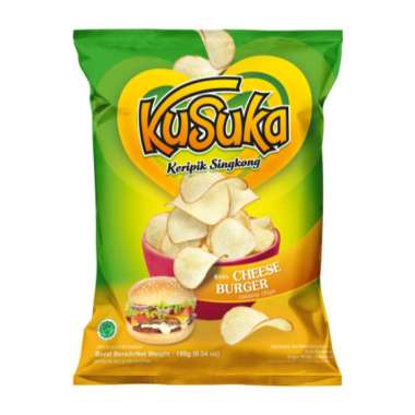 Kusuka Cheese Burger Keripik Singkong [180 g] Official Store