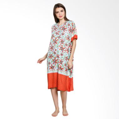 Batik Alhadi DP003-35D Daster Lenga ... Hamil & Menyusui - Orange