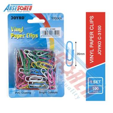 Paper Clips Joyko [C-3100] / Clip Kertas / Klip Penjepit [100 pcs] Rainbow