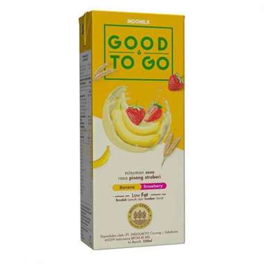 Promo Harga Indomilk Good To Go Banana Strawberry 250 ml - Blibli