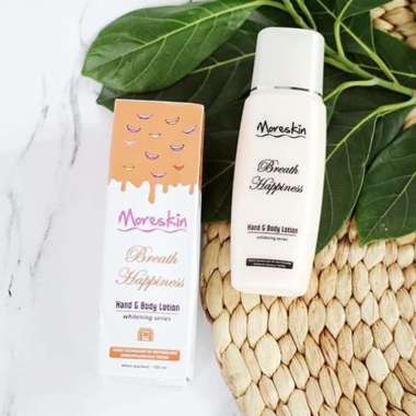 MORESKIN HandBody Lotion Breath Happiness - Pemutih Pencerah Kulit / HandBody Pemutih Badan Permanen