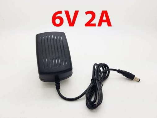 Adaptor kodok 6v 2A / Adaptor 6 volt 2 Ampere Hitam