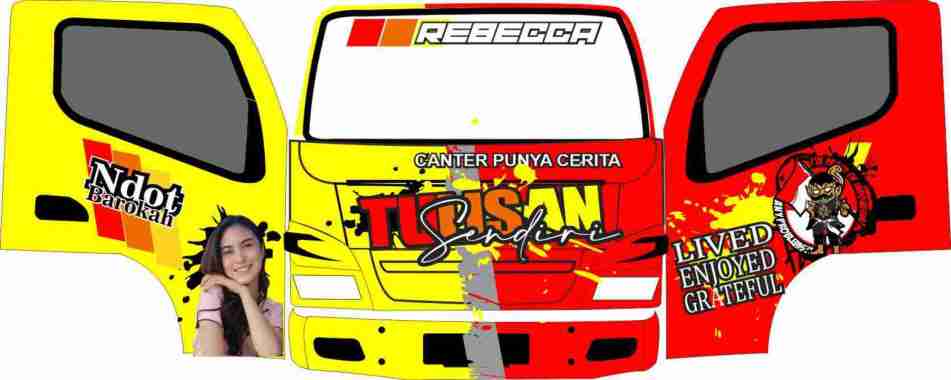 stiker decal canter keren