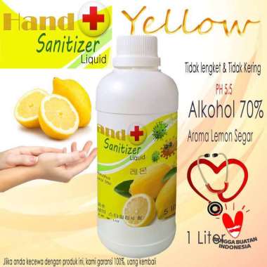 Hand sanitizer 1 Liter cair wangi Yellow lemon