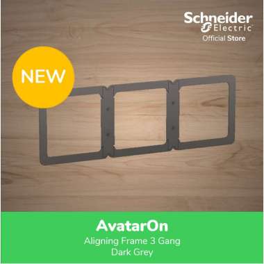 Schneider Electric AvatarOn Aligning Frame 3Gang Grey - E8331_36_DG