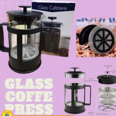 Glass Coffee Press Coffee Maker Gelas Dengan Saringan Kopi Teh