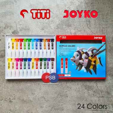 Cat Akrilik Titi Joyko 24 warna x 12 ml - Cat Akrilik Murah