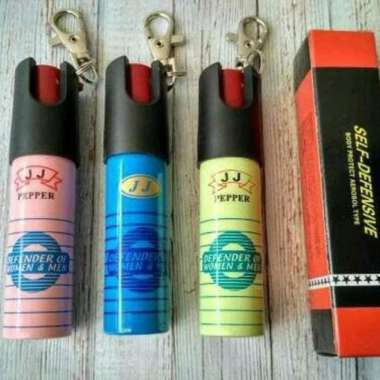 Self Defense JJ Guard Pepper Spray Keychain Semprotan Cabe Gas Air Mata RANDOM