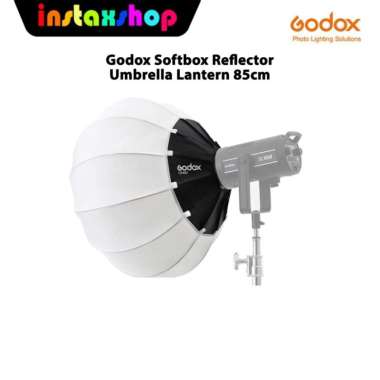 INSTAXSHOP Godox Softbox Lampu Studio Reflector Umbrella Lantern -White- 85 cm