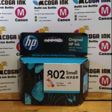 TINTA CATRIDGE HP 802 SMALL BLACK HITAM 