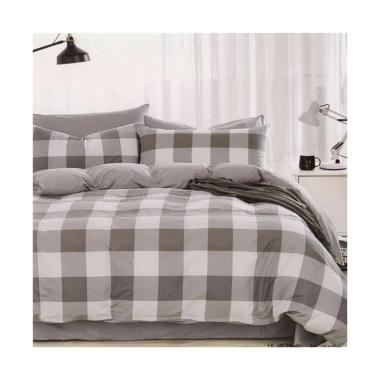 Melia Bedsheet J-3958 Katun Jepang Set Sprei - Grey White