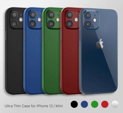 Asenaru iPhone 12/Mini Case Super Slim Signature Casing iPhone 12 Clear