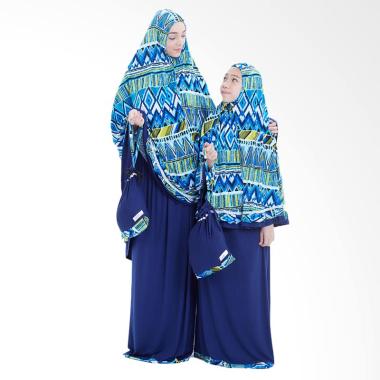 Boontie Tribal Jumbo Syar'i Mukena Couple - Biru