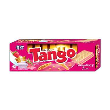 Promo Harga Tango Wafer Strawberry Jam 176 gr - Blibli