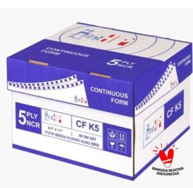 Continuous Form 9.5 x 11 2ply / Kertas Print Ukura 5 Ply Ukuran A4 Bagi Dua