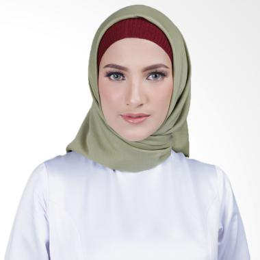 Cantik Kerudung Misha Square Voal Shawl Hijab - Matcha No.8