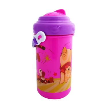 MOMO Kiddy WTP07-063 Round Zipper with Strap Botol Minum Bayi - Pink [12 oz] Pink