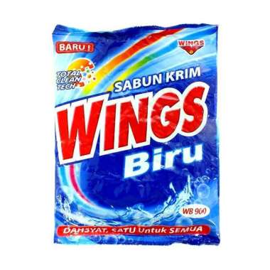 WINGS Biru 500 Sabun Pembersih Pakaian [196 g/ Sachet]