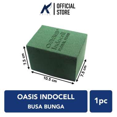 OASIS INDOCELL WET FLORAL FOAM Busa-Gabus Media Tanam-Stek-Setek-Cangkok-Bunga Hidup Basah 1 pc