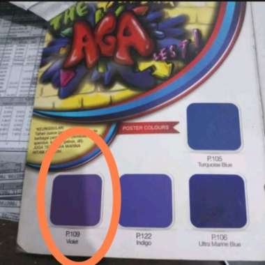 cat poster aga no 109 violet ungu warna 1kg 1 kg akrilik acrylic full