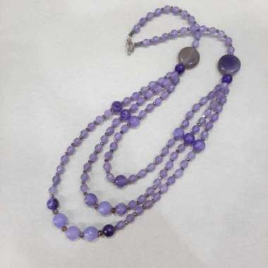 kalung Batu Kalimantan Lavender moon
