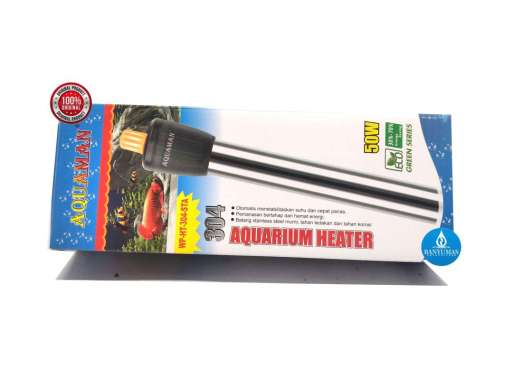 Heater Aquarium Hiter Stainless 50 Watt Penghangat Air Akuarium