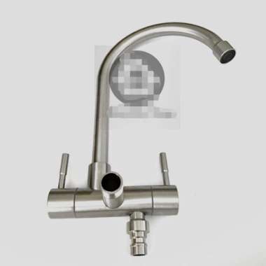 Kran Sink Angsa cabang stainless 30417 - Keran dapur sink stenlis R30
