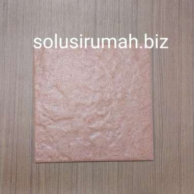 KERAMIK 30 x 30 MAROON TERRACOTA MOTIF BATU BATA JERUK 1lembar + peti