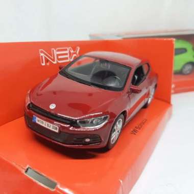 Diecast Miniatur Mobil VW Scirocco Die-Cast Welly Koleksi Hadiah Kado - Merah