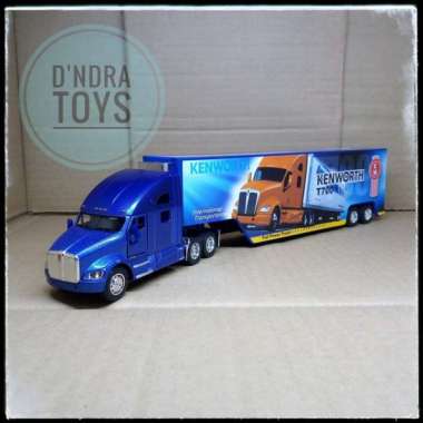 Diecast Truck Kenworth T700 With Container - Biru