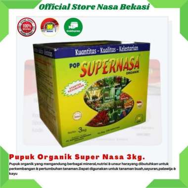 SUPERNASA - PUPUK ORGANIK 3kg - Pupuk Organik Tanah - Pupuk Nasa Terlaris dan Ampuh - Pupuk Cantik -