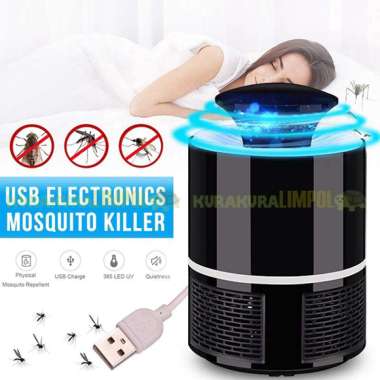 Perangkap Nyamuk Lalat Kipas Lampu LED UV Ultraviolet USB Elektrik