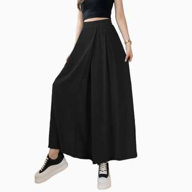 Celana Panjang Sifon gaya korea wanita dewasa - Jfashion Lalita XL Hitam
