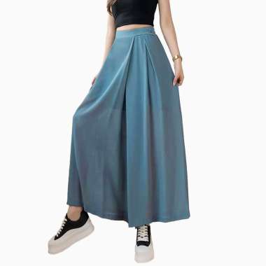 Celana Panjang Sifon gaya korea wanita dewasa - Jfashion Lalita L Biru