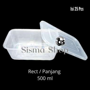Thinwall Rect 500 ml / Thinwall Panjang 500 ml - 25 Pcs