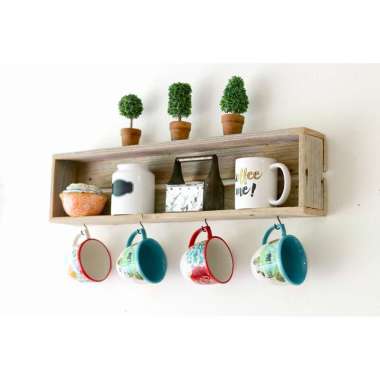 TwinsJ. Rak Klasik Gantungan Gelas. Rak Mug. Tempat kopi. Rak dapur. HPL