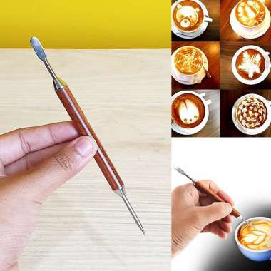 Latte Art Pen Coffee Barista Wooden Pen Latte Art Cappucino Alat Kopi