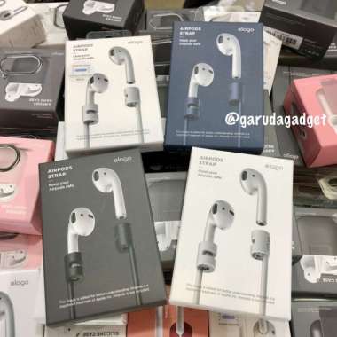 Strap Airpods 1 2 Elago Silicone Soft Tali Apple Airpods Original New Black