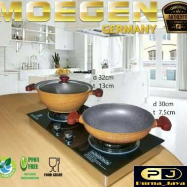 Panci Wajan Mogen Germany Skillet&Stewpot set anti lengket ORI 100% Multicolor