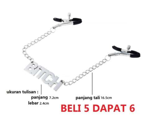D083 Jepit puting bdsm + liontin pendan alat bantu fantasi pria wanita