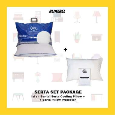 PAKET Bantal Serta Cooling Pillow + Serta Pillow Protector